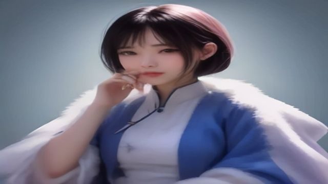 暗黑霓虹风格的日本男女激情视频播放界面截图，靛蓝紫色光效背景，高清视频封面展示，画面科技感十足